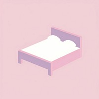 Bed icon furniture nightstand relaxation.