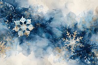 Blue snowflake watercolor background painting backgrounds pattern.