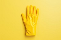 Yellow rubber glove protection clothing hygiene.