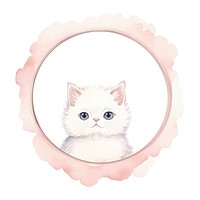 Cat frame watercolor mammal animal kitten.