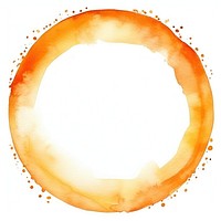 Orange frame watercolor white background rectangle abstract.