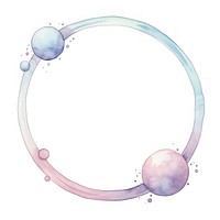 Planet frame watercolor space white background research.