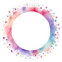 Stars frame watercolor white background abstract science.