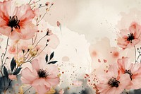 Pink floral watercolor background painting backgrounds pattern.