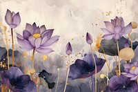 Purple lotus forest watercolor background painting backgrounds blossom.