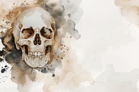 Skull watercolor background paint creativity pattern.