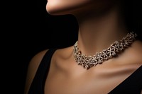 Necklace place on neck jewelry diamond luxury.