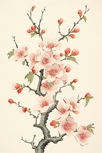 An isolated blossom flower plant art.
