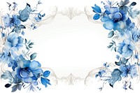 Blue Floral border backgrounds pattern flower.