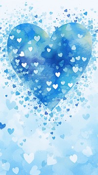 Blue heart backgrounds abstract pattern.