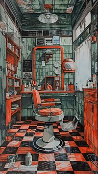A barber shop chair architecture barbershop.