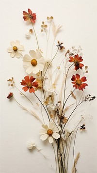 Bouquet real pressed lots winter small flower plant petal wall.