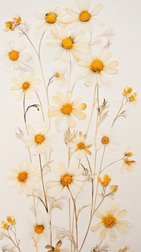 Real pressed daisies flower plant petal daisy.