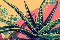 Vector illustrated of a aloe vera plant art xanthorrhoeaceae.