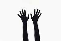 A two hand reaching silhouette finger adult.