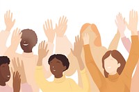 Audience clapping hand illustration cartoon adult togetherness.