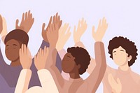 Audience clapping hand illustration cartoon adult togetherness.