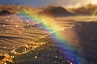 Desert photo rainbow light backgrounds.