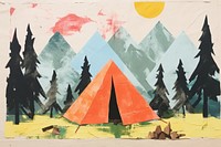 Camping art painting tranquility.
