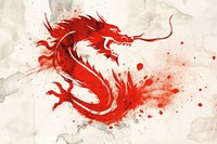 Dragon chinese new year splattered creativity.