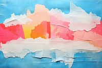 Abstract cloud and bright sky ripped paper art painting backgrounds.