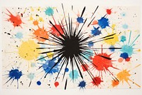 Abstract fireworks ripped paper art painting backgrounds.