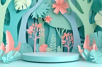 Fairyforest with podium backdrop art plant creativity.