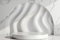 Marble with podium backdrop art porcelain furniture.