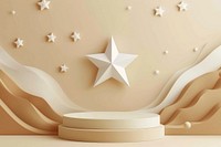 Star with podium backdrop backgrounds decoration pattern.