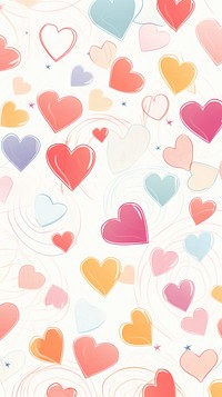 Small pastel Heart love doodle backgrounds heart creativity.