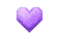 Heart purple shape white background.