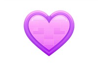 Heart purple shape white background.