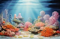 Ocean coral reefs underwater aquarium outdoors.