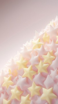 3D render yellow stars dessert pattern icing.