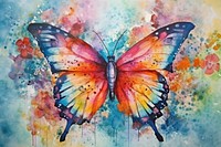 Butterfly painting animal insect.