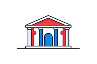 Banking line logo icon art architecture illustrated.