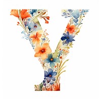 Art alphabet pattern flower.