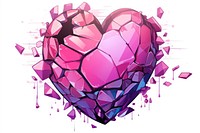 Broken heart purple accessories creativity.