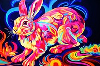 Rabbit painting pattern animal.