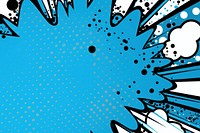 Blue comic background with lines and halftone backgrounds outdoors pattern.