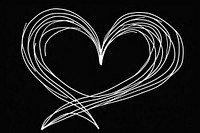 Continuous line drawing heart backgrounds white calligraphy.