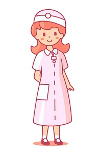 Doodle illustration women cartoon nurse cute.