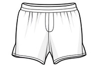 Sewing pants shorts white white background.