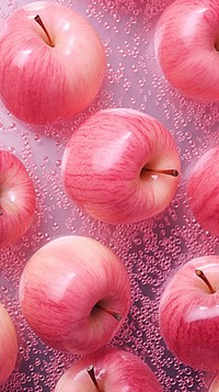 Pink apples pettern backgrounds fruit plant.