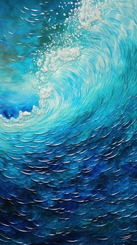 Holographic ocean wave art backgrounds painting.