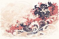 Japanese cloud pattern art backgrounds.