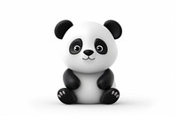 Panda cartoon white toy.