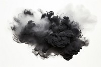 Black cloud smoke monochrome exploding.
