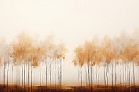 Minimal space Autumn trees landscape outdoors painting.