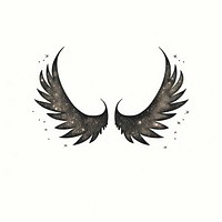 Wings tattoo drawing logo creativity.
